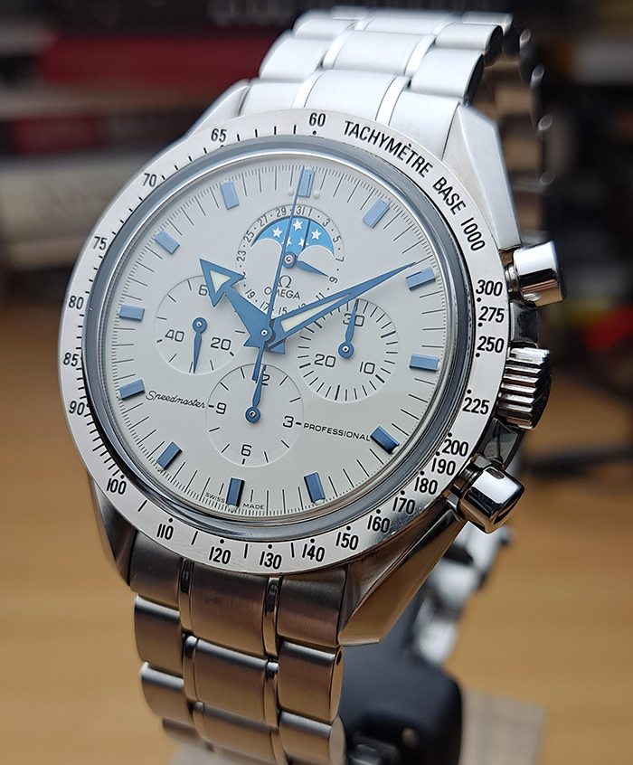 Omega Speedmaster Professional Moonphase 18K WG Bezel Ref. 3575.20